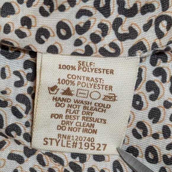 Mystree Faux Fur Vest Leopard Open Front Black Womens Small - Picture 4 of 7